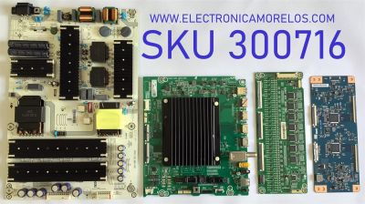 KIT DE TARJETAS PARA TV HISENSE / MAIN 281575 / RSAG7.820.10521/ROH / 281576 / FUENTE 276230 / RSAG7.820.8847/ROH / HLP-5570WM / T-CON 5565T55C35 / 65T55 C0K / DRIVER 283628 / RSAG7.820.10257/ROH / JHD650X3U53-T1L7 / T650QVN07.8 / MODELO 65U7G 65A68FUA